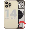 Back Housing W/ Charging Port Flex & Small Parts  For iPhone 14 Pro Max (EU / Global Version) (Used OEM Pull: Grade A) (Gold)