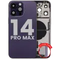 Back Housing W/ Charging Port Flex & Small Parts  For iPhone 14 Pro Max (EU / Global Version) (Used OEM Pull: Grade A) (Deep Purple)