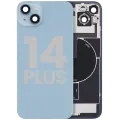 Back Glass w/ MagSafe Magnet & NFC & Flashlight Flex For iPhone 14 Plus (Quality - OEM Pull C) (Blue)
