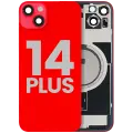 Back Glass w/ MagSafe Magnet For iPhone 14 Plus (Used OEM Pull: Grade A) (Red)