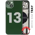 Back Housing W/ Charging Port Flex & Small Parts  For iPhone 13 (EU / Global Version) (Used OEM Pull: Grade C) (Green)