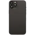 Back Housing W/ Charging Port Flex & Small Parts  For iPhone 12 Pro Max (EU / Global Version) (Used OEM Pull: Grade B) (Graphite)