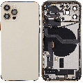 Back Housing W/ Charging Port Flex & Small Parts  For iPhone 12 Pro (EU / Global Version) (Used OEM Pull: Grade B) (Gold)