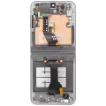 Inner OLED Assembly With Frame For Samsung Galaxy Z Flip 6 5G (US & International) (Refurbished) (Silver Shadow)