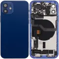 Back Housing W/ Charging Port Flex & Small Parts  For iPhone 12 (US Version) (Used OEM Pull: Grade C) (Blue)