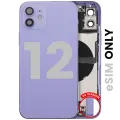 Back Housing W/ Charging Port Flex & Small Parts  For iPhone 12 (US Version) (Used OEM Pull: Grade B) (Purple)