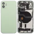 Back Housing W/ Charging Port Flex & Small Parts  For iPhone 12 (US Version) (Used OEM Pull: Grade B) (Green)