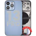 Back Housing W/ Charging Port Flex & Small Parts  For iPhone 13 Pro (EU / Global Version) (Used OEM Pull: Grade A) (Sierra Blue)
