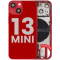 Back Housing W/ Charging Port Flex & Small Parts  For iPhone 13 Mini (US Version) (Used OEM Pull: Grade C) (Red)