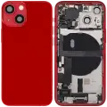 Back Housing W/ Charging Port Flex & Small Parts  For iPhone 13 Mini (US Version) (Used OEM Pull: Grade C) (Red)