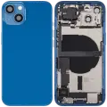 Back Housing W/ Charging Port Flex & Small Parts  For iPhone 13 (US Version) (Used OEM Pull: Grade C) (Blue)
