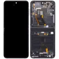 Inner OLED Assembly With Frame Compatible For Samsung Galaxy Z Flip 5 5G (F731) (US & International) (Aftermarket) (Phantom Black)