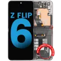 Inner OLED Assembly With Frame Compatible For Samsung Galaxy Z Flip 6 5G (F741) (US & International) (Aftermarket) (Silver Shadow)