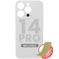 Back Glass With 3M Adhesive For iPhone 14 Pro (No Logo / Large Camera Hole) (Silver)
