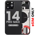 Back Housing W/ Small Parts For iPhone 14 Pro Max (US Version) (Aftermarket Plus) (Space Black)