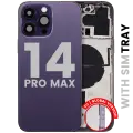 Back Housing W/ Small Parts For iPhone 14 Pro Max (EU / Global Version) (Used OEM Pull: Grade C) (Deep Purple)