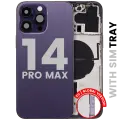 Back Housing W/ Small Parts For iPhone 14 Pro Max (EU / Global Version) (Used OEM Pull: Grade B) (Deep Purple)