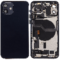Back Housing W/ Charging Port Flex & Small Parts  For iPhone 12 (US Version) (Used OEM Pull: Grade A) (Black)