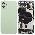 Back Housing W/ Charging Port Flex & Small Parts  For iPhone 12 (US Version) (Used OEM Pull: Grade A) (Green)
