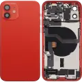 Back Housing W/ Charging Port Flex & Small Parts  For iPhone 12 (US Version) (Used OEM Pull: Grade A) (Red)