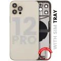 Back Housing W/ Charging Port Flex & Small Parts  For iPhone 12 Pro (EU / Global Version) (Used OEM Pull: Grade A) (Gold)