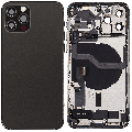 Back Housing W/ Charging Port Flex & Small Parts  For iPhone 12 Pro (EU / Global Version) (Used OEM Pull: Grade A) (Graphite)