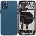 Back Housing W/ Charging Port Flex & Small Parts  For iPhone 12 Pro (US Version) (Used OEM Pull: Grade A) (Pacific Blue)