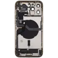 Back Housing W/ Charging Port Flex & Small Parts  For iPhone 12 Pro Max (EU / Global Version) (Used OEM Pull: Grade A) (Gold)