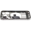 Mid-Frame Housing  W/ Charging Port Flex & Small Parts  For iPhone 15 Pro (US Version) (Used OEM Pull: Grade A) (Natural Titanium)