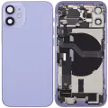 Back Housing W/ Charging Port Flex & Small Parts  For iPhone 12 Mini (EU / Global Version) (Used OEM Pull: Grade A) (Purple)