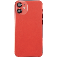 Back Housing W/ Charging Port Flex & Small Parts  For iPhone 12 Mini (EU / Global Version) (Used OEM Pull: Grade C) (Red)