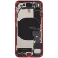 Back Housing W/ Charging Port Flex and Small Components Pre-Installed For iPhone SE (2022) (Used OEM Pull: Grade C) (Red)