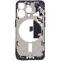Mid-Frame Housing  W/ Charging Port Flex & Small Parts  For iPhone 15 Pro (US Version) (Used OEM Pull: Grade C) (Blue Titanium)