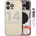 Back Housing W/ Small Parts For iPhone 14 Pro Max (US Version) (Used OEM Pull: Grade C) (Gold)