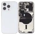 Back Housing W/ Small Parts For iPhone 14 Pro (US Version) (Used OEM Pull: Grade C) (Silver)