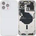 Back Housing W/ Small Parts For iPhone 14 Pro Max (EU / Global Version) (Used OEM Pull: Grade C) (Silver)