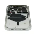 Back Housing W/ Small Parts For iPhone 14 Pro Max (EU / Global Version) (Used OEM Pull: Grade C) (Silver)