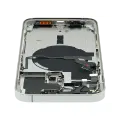 Back Housing W/ Small Parts For iPhone 14 Pro Max (EU / Global Version) (Used OEM Pull: Grade C) (Silver)