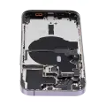 Back Housing W/ Small Parts For iPhone 14 Pro (EU / Global Version) (Used OEM Pull: Grade B) (Deep Purple)