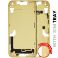 Mid-Frame Housing  W/ Small Parts For iPhone 14 Plus (EU / Global Version) (Used OEM Pull: Grade B) (Yellow)