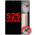 OLED Assembly With Frame For Samsung Galaxy S25 Ultra 5G (Aftermarket Plus) (US & International) (Titanium White Silver)