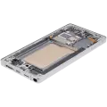 OLED Assembly With Frame For Samsung Galaxy S25 Ultra 5G (Aftermarket Plus) (US & International) (Titanium White Silver)
