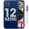 Back Housing W/ Charging Port Flex & Small Parts  For iPhone 12 Mini (EU / Global Version) (Used OEM Pull: Grade A) (Blue)