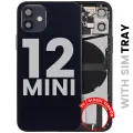 Back Housing W/ Charging Port Flex & Small Parts  For iPhone 12 Mini (EU / Global Version) (Used OEM Pull: Grade B) (Black)