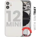 Back Housing W/ Charging Port Flex & Small Parts  For iPhone 12 Mini (EU / Global Version) (Used OEM Pull: Grade C) (White)