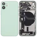 Back Housing W/ Charging Port Flex & Small Parts  For iPhone 12 Mini (US Version) (Used OEM Pull: Grade A) (Green)