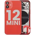 Back Housing W/ Charging Port Flex & Small Parts  For iPhone 12 Mini (US Version) (Used OEM Pull: Grade A) (Red)