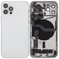 Back Housing W/ Charging Port Flex & Small Parts  For iPhone 12 Pro (EU / Global Version) (Used OEM Pull: Grade B) (Silver)