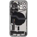 Back Housing W/ Charging Port Flex & Small Parts  For iPhone 12 Pro (US Version) (Used OEM Pull: Grade C) (Silver)