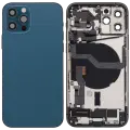 Back Housing W/ Charging Port Flex & Small Parts  For iPhone 12 Pro (EU / Global Version) (Used OEM Pull: Grade B) (Pacific Blue)